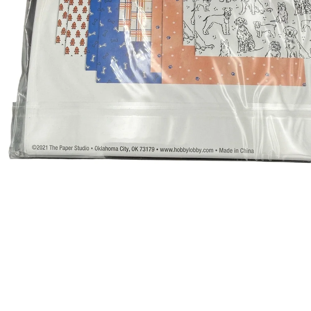 The Paper Studio I Heart My Dog Papercrafting Kit 46pc 12x12 Scrapbook Set
